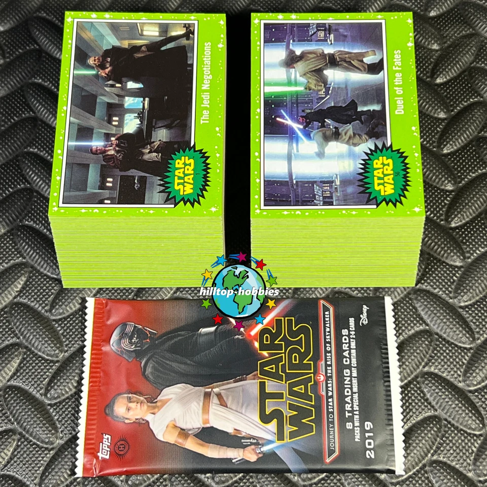 Juego de 110 cartas verdes Topps Star Wars Journey to the Rise of Skywalker 2019 + envoltura Foto 1 de 1