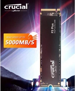 Crucial P3 Plus 500GB PCIe 4.0 3D NAND NVMe M.2 SSD, up to 5000MB/s - NEW - Picture 1 of 6