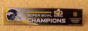 Broncos Super Bowl 50 Champions Collector Pin Set title plate NFL Denver - Picture 1 of 7
