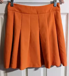 Falda Banana Republic 0 Coral Naranja Plisada Corta Primavera Verano - Imagen 1 de 5