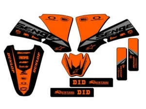 2002-2008 SX 50 Binario Naranja Senge Gráficos Kit Compatible Con KTM - Picture 1 of 10