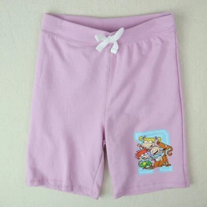 Girls Rugrats Shorts Size M 7 8 Lavender Purple Pull On Elastic Kids Bow Medium - Picture 1 of 9