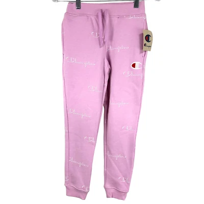 Pantalones deportivos Champion nuevos con etiquetas Shadow Script para niñas rosa talla M cordón bolsillos en la cintura Foto 1 de 4