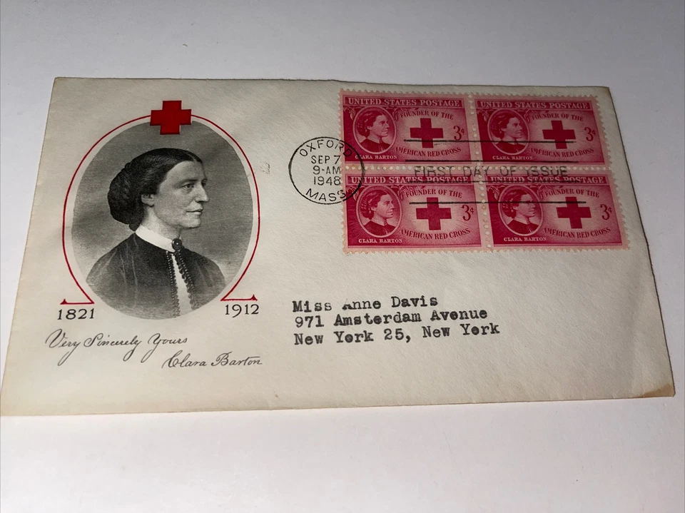 1948 SCOTT #967 FIRST DAY OF ISSUE COVER - CLARA BARTON - AMERICAN RED CROSS MA - Image 1 of 1