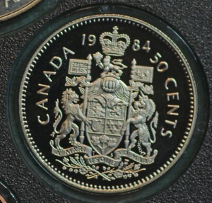 1985 Canada Classic Coat of arms design proof finish 50 cent from set - nickel - Picture 1 of 2