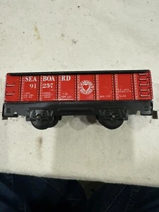 Marx 6 inch Tin Red 91257 Seaboard Gondola Good Shape - Picture 1 of 7