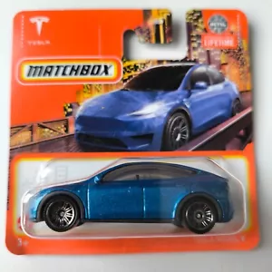MATCHBOX short card MBX TESLA MODEL Y BLUE 3/100 - Picture 1 of 1