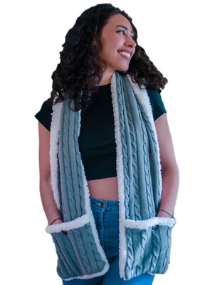 Sudadera con Capucha Suave Sherpa Polar Manta Sudadera Bolsillo Grande Reversible Ultra Cómoda Foto 1 de 4