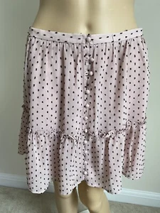Tussah The Label Cassia Skirt Button Front Dusty Pink Spot Textured 12 BNWT - Picture 1 of 11