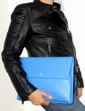 MCM Briefcase Laptoptasche Saffiano-Leder blau 35 cm OVP MCM-Dustbag unbenutzt