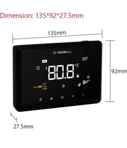 SASWELL T29UTW-7-WIFI TOUCHSCREEN SMART HOME THERMOSTAT; WORKS WITH ALEXA  & GOO - Picture 1 of 6