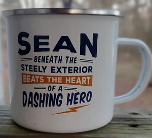 GESCHICHTE UND HERALDIK PERSONALISIERTER ZINNBECHER SEAN EMAILLEGESCHIRR 16 OZ.😁😁 - Bild 1 von 1