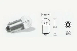 6 volt 3 watt MCC Ba9s classic car dash lamp bulb 641 (Box of 10) - Picture 1 of 6