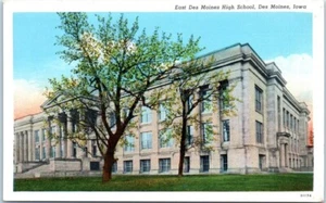 EAST DES MOINES HIGH SCHOOL Des Moines, Iowa IA - Postcard - Foto 1 di 2