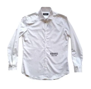 Dsquared 2 Men's 02PR White Cotton Long Sleeve Shirt Size 50 - Picture 1 of 3
