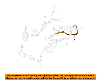Manguera de bomba de excursión Ford OEM 99-03 YC3Z3A713CB Foto 1 de 2