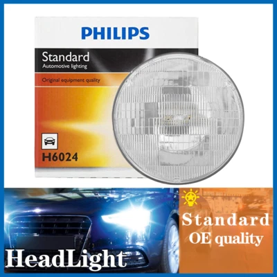 H6024 Philips 1PC Headlight Light Bulbs Hi/Lo Beam For 1960-66 Abarth 1600 - Image 1 of 4