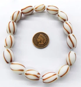 25 Stck. Anfang 1700 Besatzung Streifen Afrikanischer Handel Perlen TT101N LESEN - Bild 1 von 1