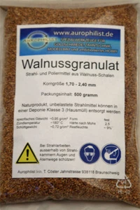 WALNUSSGRANULAT zum Reinigen und Polieren 500g, GP 5,58€/kg, Nagelneu! - Bild 1 von 1