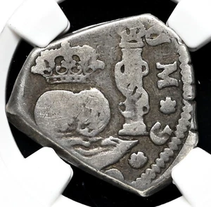 GUATEMALA. Ferdinand VI., 1747-1753 G-J. Silver Cob 2 Reales, NGC VG10 - Bild 1 von 4