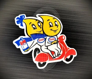 Vintage Esso Oil Vespa 3” Sticker Decal Gasoline Gas Petroliana Exxon Mobil - Picture 1 of 1