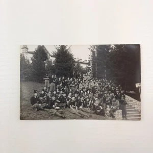 Foto Postal B/N Clase De Jóvenes Balilla En Visita - No Enviada - Imagen 1 de 2