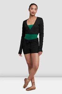 Bloch Ladies Dance Nola Long Sleeve Ballet Wrap Top Z5239 Black - Picture 1 of 2