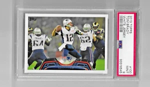 2013 TOPPS FOOTBALL CARD #100 TOM BRADY PSA 10 WHITE JERSEY NEW ENGLAND PATRIOTS - Picture 1 of 5