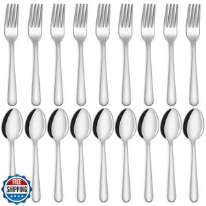 Juego de cubiertos tenedores y cucharas de 24 piezas, acero inoxidable de grado alimenticio Unokit F - Imagen 1 de 5