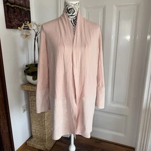 Calvin Klein Strickjacke Lang Rose Rosa Cardigan Rayon Wildleder Lederimitat - Bild 1 von 15