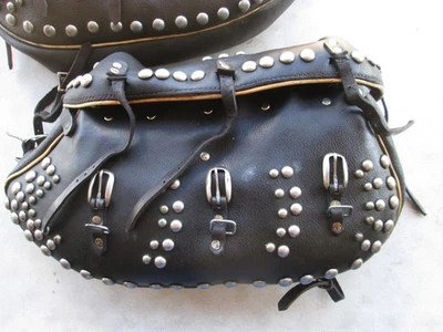 Harley-Davidson Buco Leather Saddlebags Knucklehead EL FL Indian Chief Scout OEM - Image 1 of 4