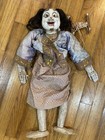 Burmese  Wooden Puppet Marionette Doll, with Articulated Eyes and Mouth