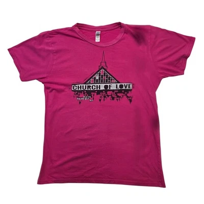 Royal Apparel Church of Love Graphic T-Shirt Women's Size M Made in USA - Image 1 of 4