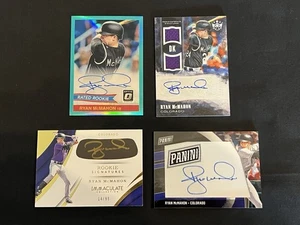 (4) 2018 RYAN McMAHON PANINI ROOKIE AUTO LOT YANKEES ROCKIES /99 /299 IMMACULATE - Picture 1 of 11