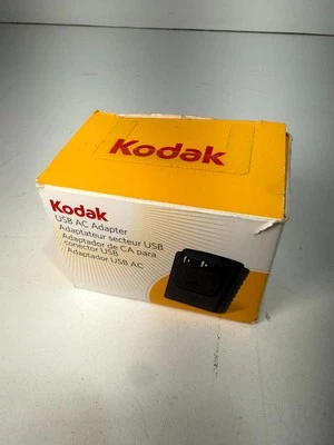 Adaptador de corriente alterna USB Kodak negro 5V montaje en pared para cámaras digitales EasyShare Foto 1 de 4