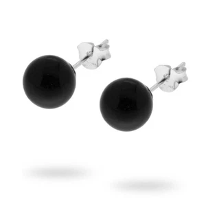 Orecchini con Perla Nera in Argento 925 - Bild 1 von 1