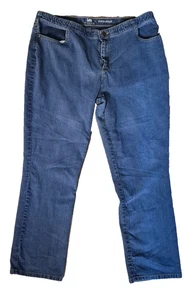 Pantalones de mezclilla para mujer Riders by Lee tiro medio pierna recta 20W azul mezcla de algodón - Imagen 1 de 9