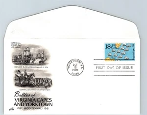 S06-0500, Battleo F Virginia Capes, Artcraft Ersttagsbrief - Bild 1 von 2