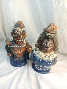 Afrikanischer Stamm König und Königin Wasserkrug Schlangenanbetung Tatoo und Markengesicht - Bild 1 von 15