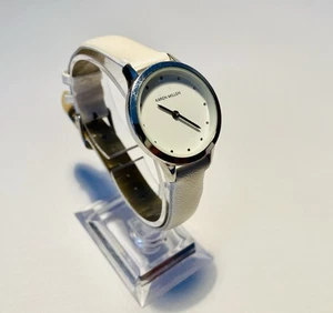 Elegant Karen Millen Ladies Watch - White dial & strap, New battery, Mint cond - Picture 1 of 7