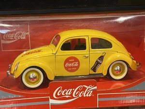Coca-Cola 1979 Yellow VW Volkswagen SPLIT WINDOW Beetle Die Cast Car 1/18 VW BUG - Picture 1 of 21