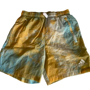 adidas Men's S Tie Dye Shorts Elastic Waist Shorts All Polyester Swim Mesh Lined - Picture 1 of 12