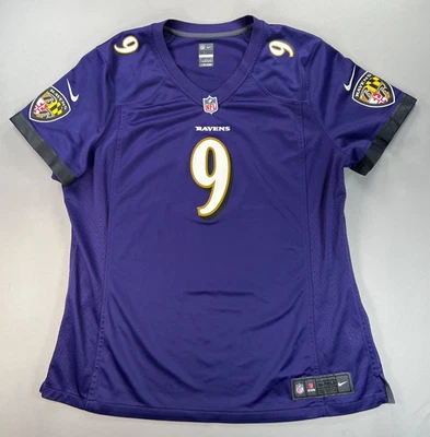 Футболка Nike Baltimore Ravens Justin Tucker No9 фиолетовая на поле NFL (женская XXL) - Изображение 1 из 4