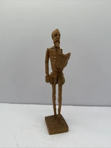 VTG Hand Carved Don Quixote Spanish Wood Figurine - Picture 1 of 7