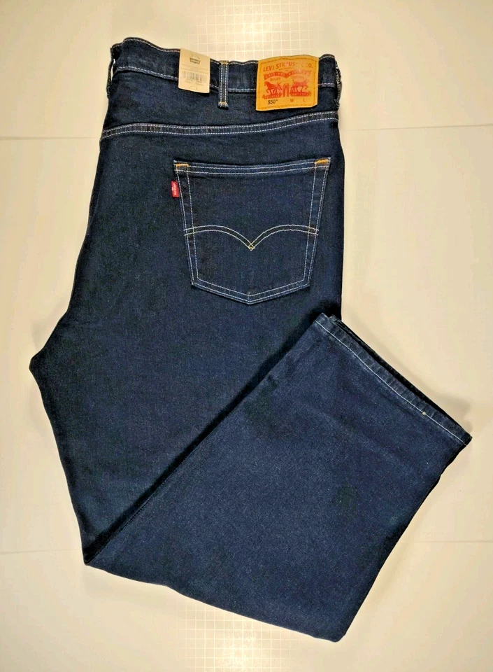 Levi's Men's Big and Tall 550 Relaxed Fit Jean Rinse - Stretch 50w X 30l