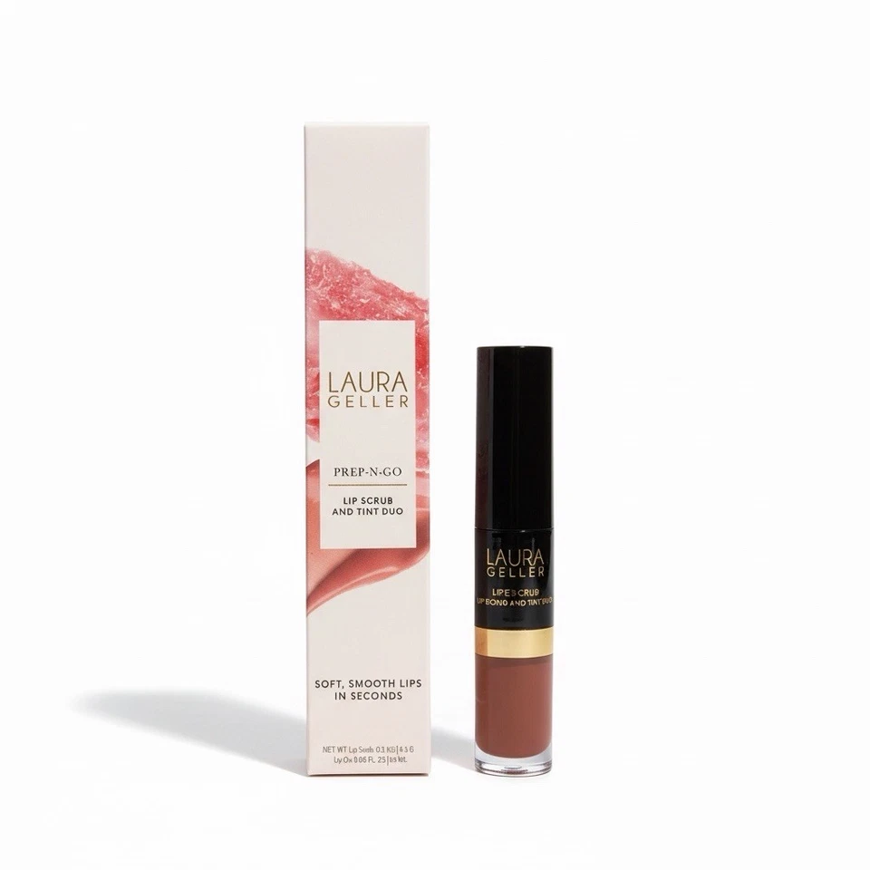 Laura Geller Prep-N-Go скраб для губ и оттенок двойная линия отделки $24 рекомендуемая розничная цена производителя новый в коробке - Изображение 1 из 1