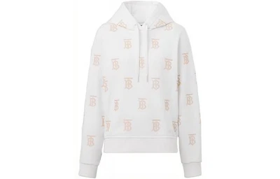 Sudadera manga larga con capucha estampado de letras Burberry Ss22 Foto 1 de 4