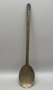Antique Asian Beaten Spoon Very Early Hand Forged 9 Inch - Picture 1 of 18