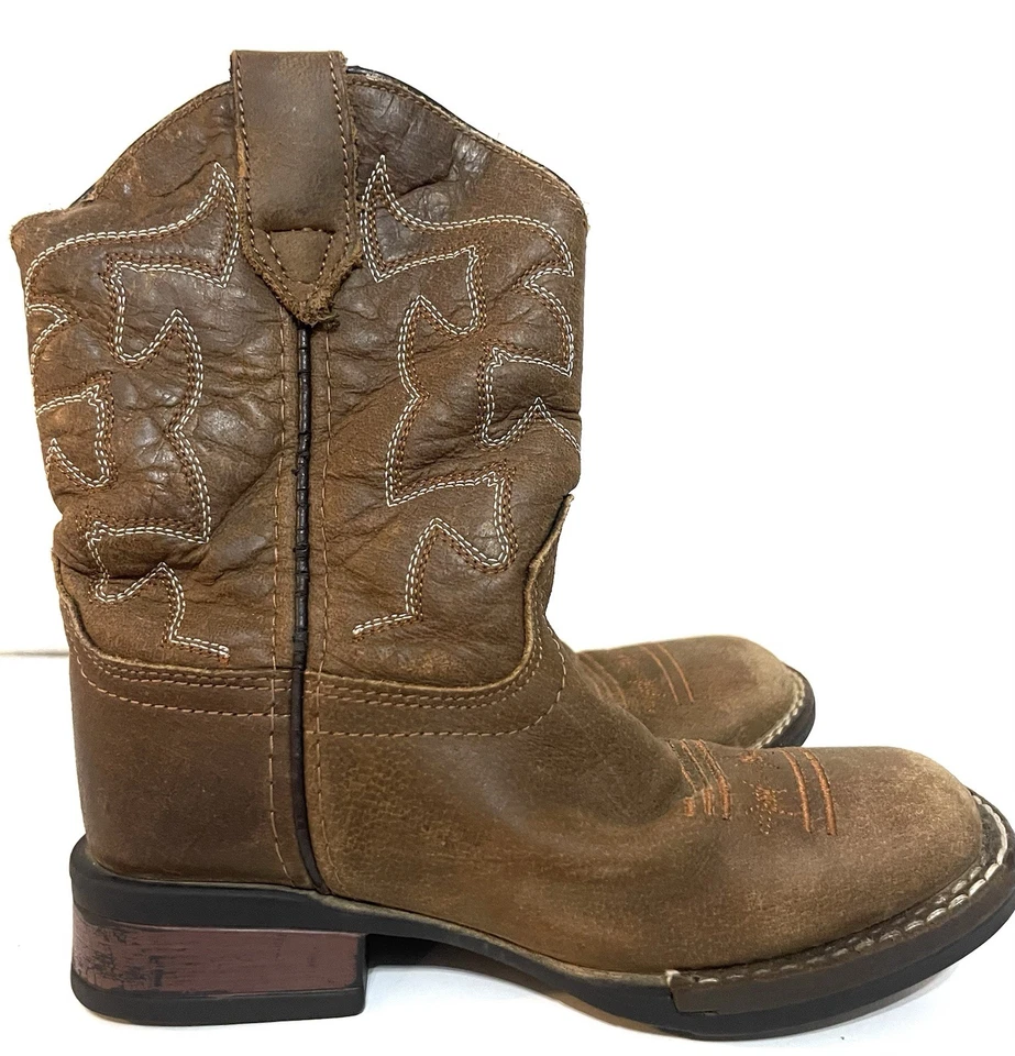 Roper младенца ясельного возраста Sz 10 Western ботинки ковбой коричневый искусственной кожи - Изображение 1 из 4