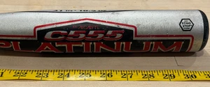 Louisville Slugger 2 1/4” Youth Baseball Bat C555 Platinum 18.5 ounce, 31 inches - Picture 1 of 11